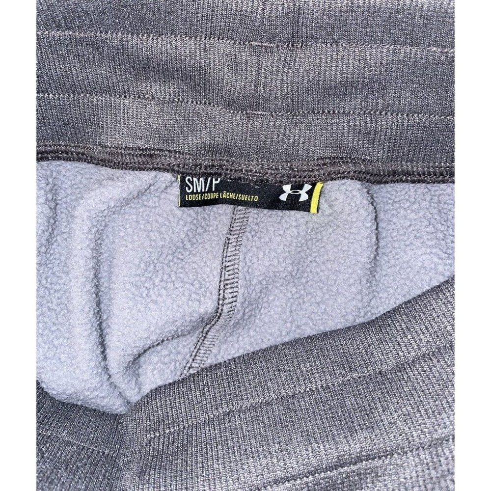 Under Armour Fleece Sweat Pants Pull On Stretchy Waist Mens S Small Gray - Picture 5 of 6